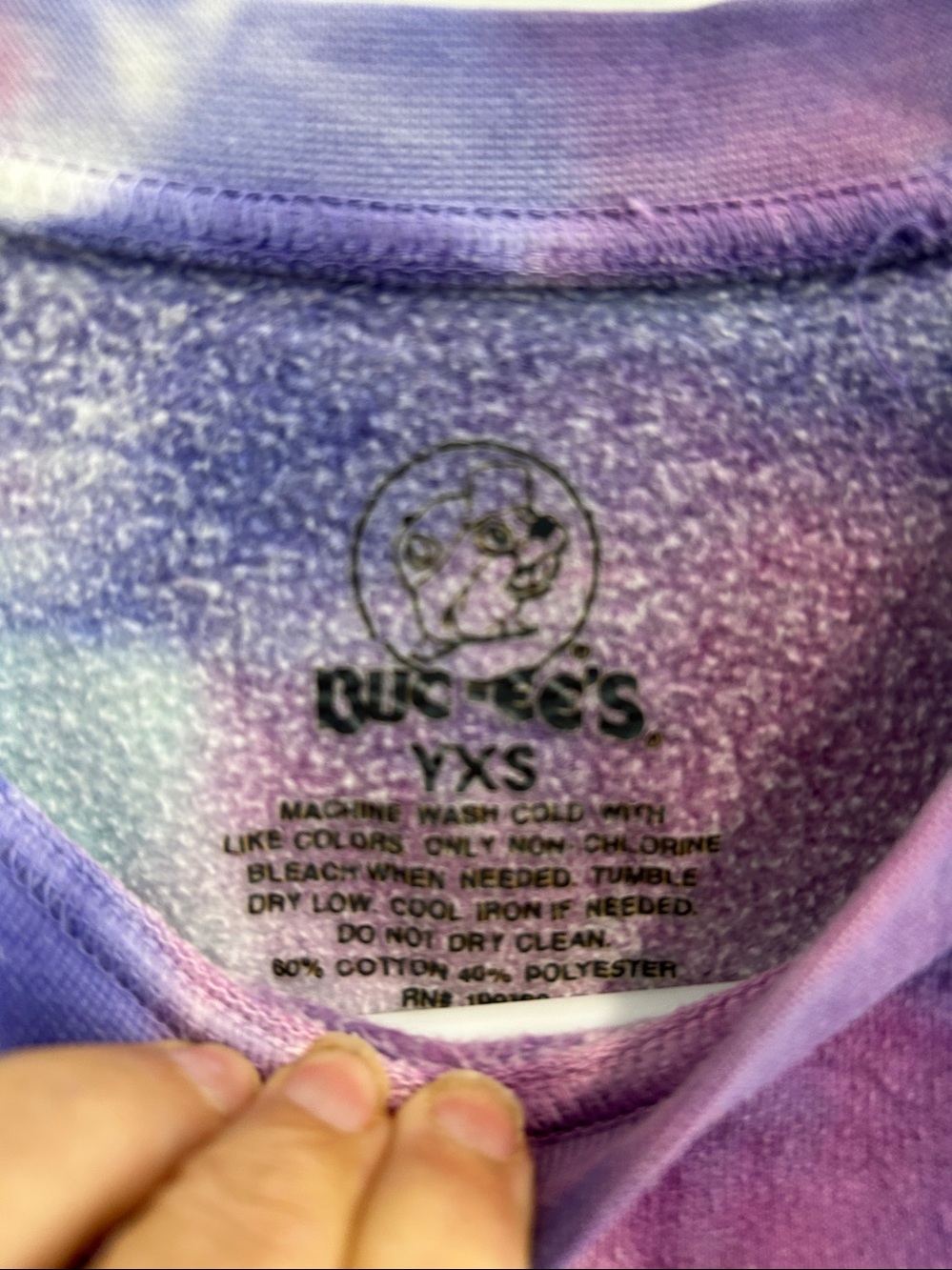 Buc-ee's Purple and Pink Tie-Dye Crewneck Sweatshirt | XS - Picture 3 of 5